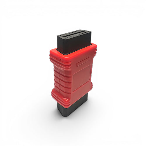 Bartec® 24V kamyon, otobüs için 24V orijinal OBDII bağlantı adaptörü. Dikey, yakın görünüm.